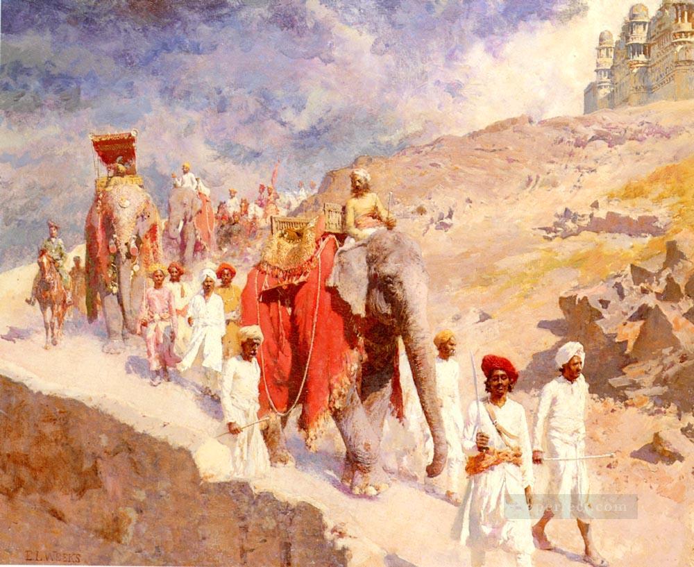 Una partida de caza india Indio egipcio persa Edwin Lord Weeks Pintura al óleo